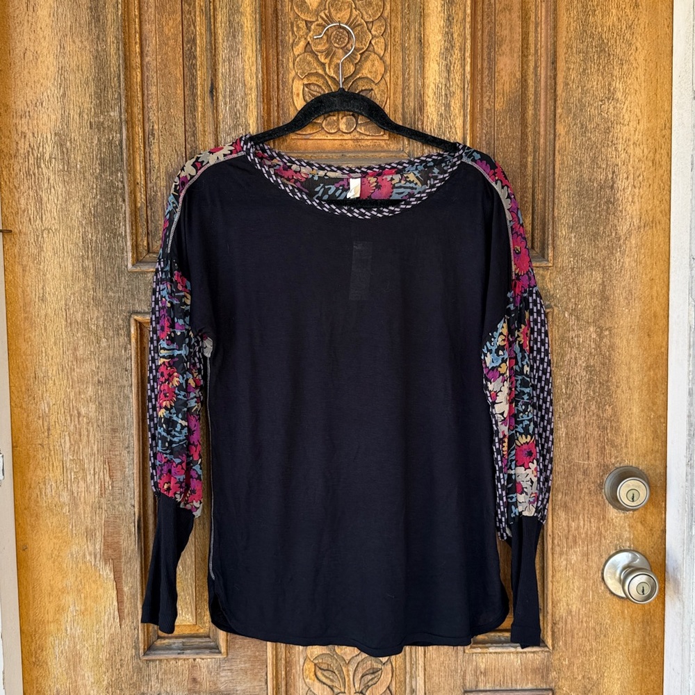 Anthropologie Tiny Sheer Panel Top Size Medium